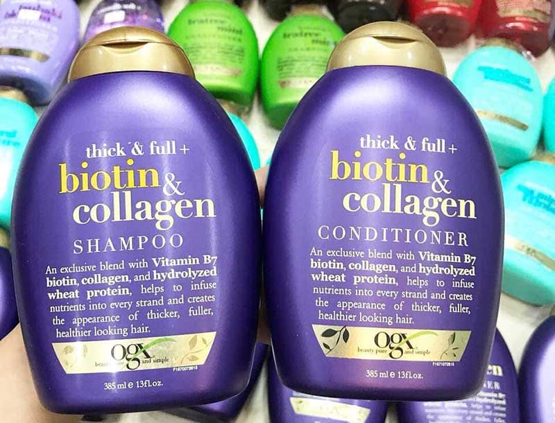 dầu gội OGX Thick & Full bổ sung Biotin Collagen cho tóc 385ml
