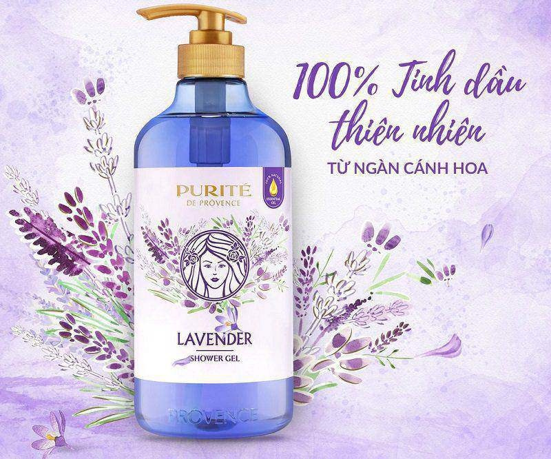 Sữa Tắm Lavender Shower Gel thư giãn da hương hoa Oải Hương quyến rũ