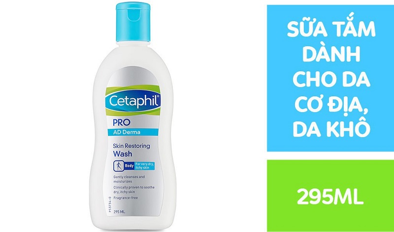 Dùng Cetaphil PRO AD Derma Wash Skin Restoring ngày 2 lần
