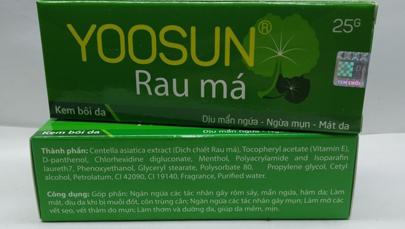 Thành phần chính của Yoosun là chiết xuất rau má