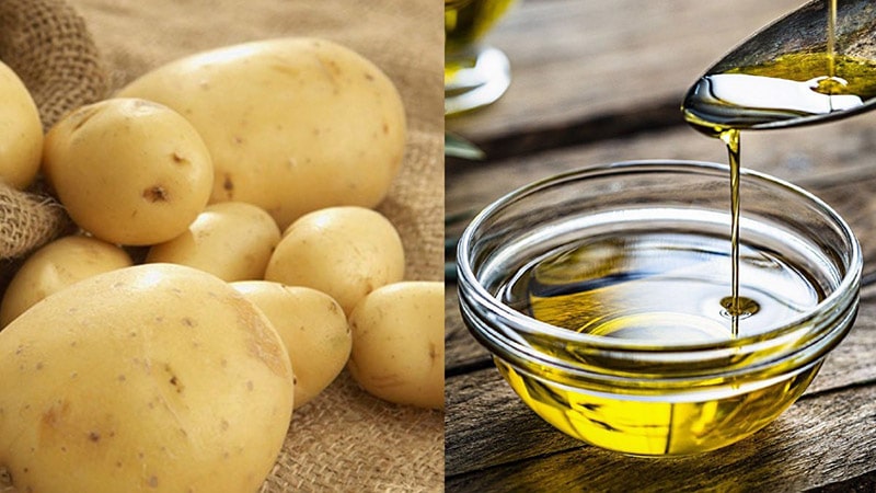 Bạn cũng có thể kết hợp dầu ô liu với khoai tây