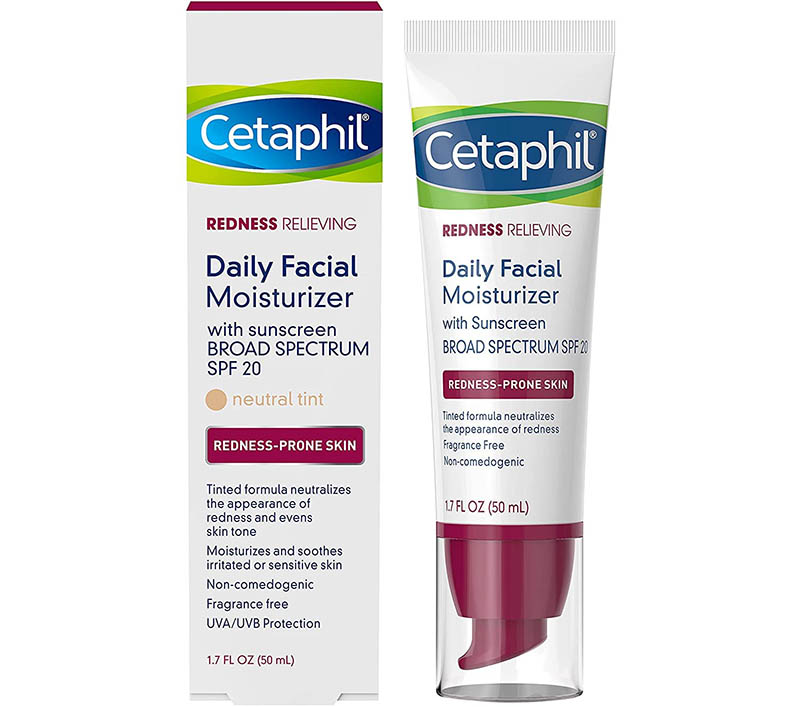 Cetaphil Daily Facial Moisturizer SPF 20 for Redness Prone Skin cho da yếu