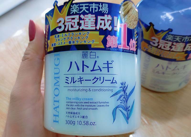Kem dưỡng ẩm ý dĩ Hatomugi Moisturizing &amp; Conditioning The Milky Cream